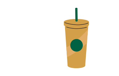 starbucks cup thats brown and green
