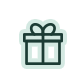 Green gift box icon